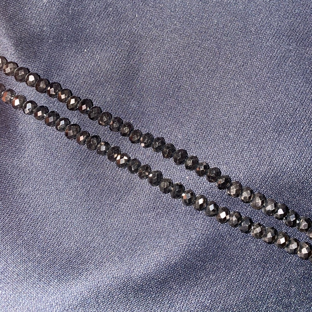 Black & Silver Tassle Necklace